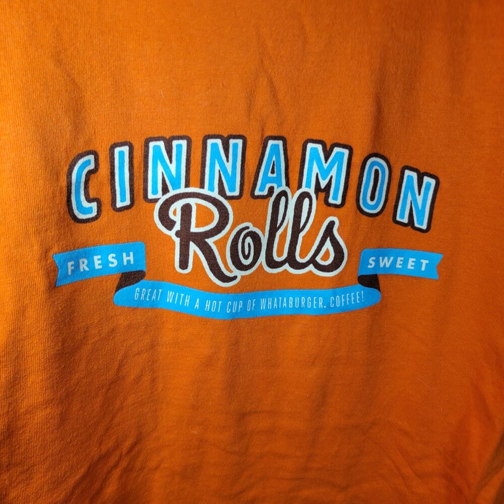 Whataburger Tee Orange Cinnamon Rolls Short Sleeve - Size 3XL